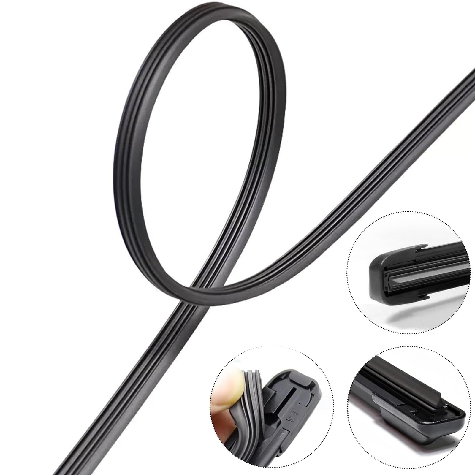 6 Pezzi Gomma Tergicristallo,Gomma Di Ricambio Universale Per Tergicristalli,Ricariche Per Spazzole Tergicristallo,Compatibile Con Tutti i Tergicristalli, Tagliabile (800mm)