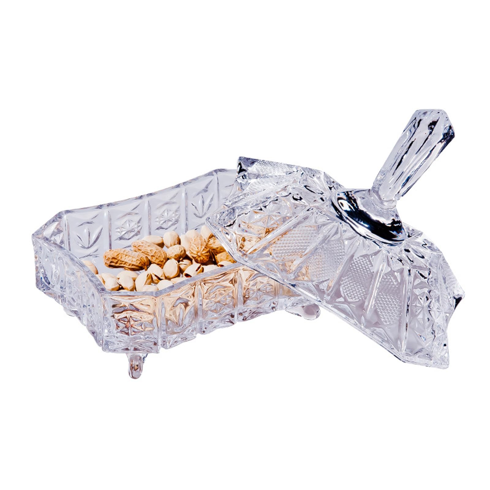 Dispensador de Caramelos en Tarro de Cocina Transparente Elegante para exhibir Dulces, nueces y artículos Decorativos en hogares Modernos, Tarro de Caramelos de