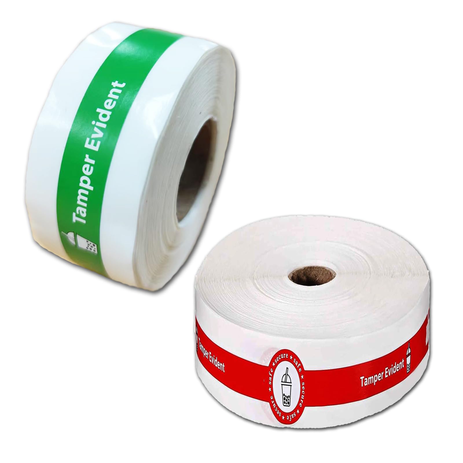 Tamper Evident Seal Stickers Safe Secure Drink Label Stickers 1" x 9" Tamper Proof Tape Food Delivery Sealed for Drink Food Coffee Milk Tea Ice Cream