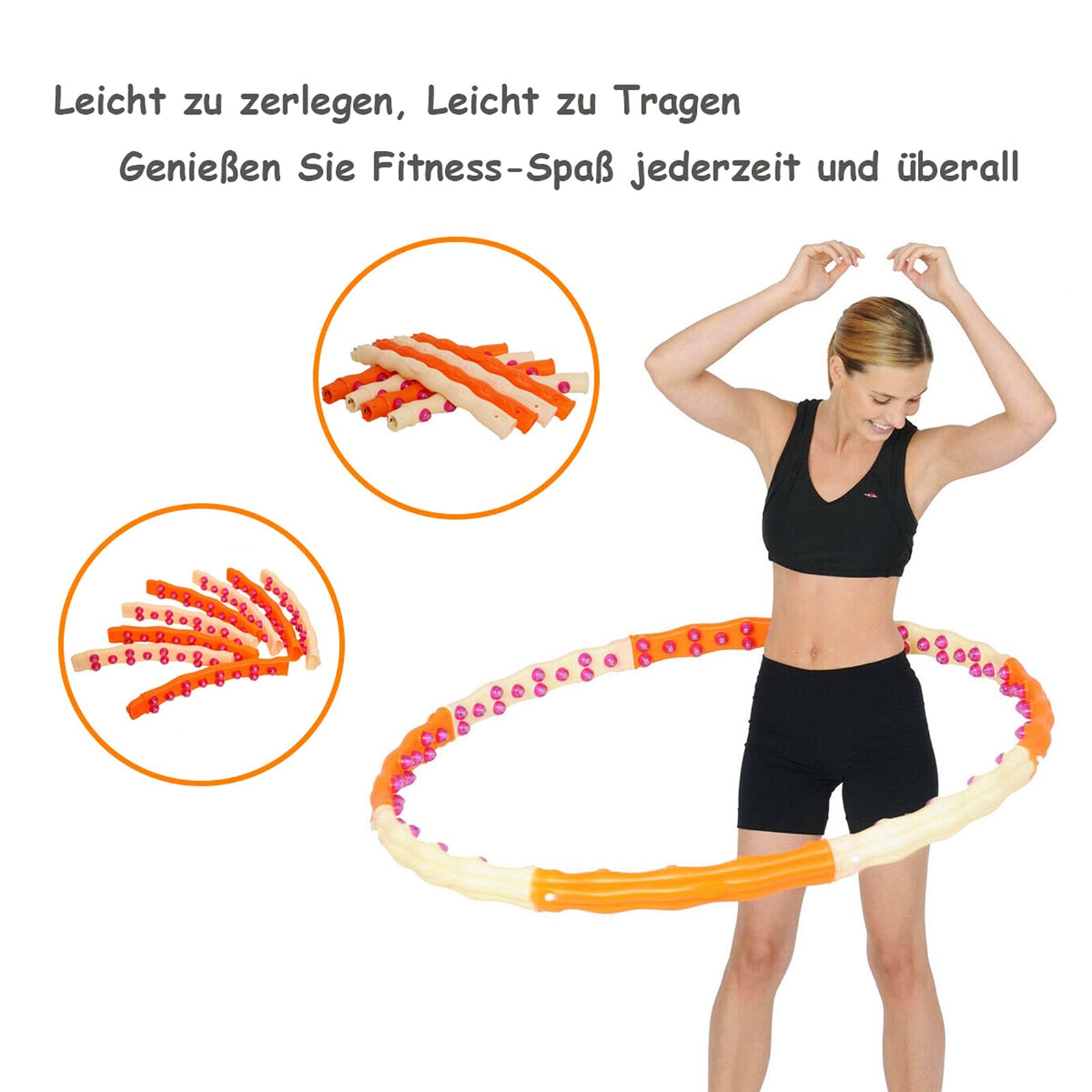 Cerceau Sportif RHINOSPORT 1,2 Kg Avec Picots Massants - Fitness Et Amincissement