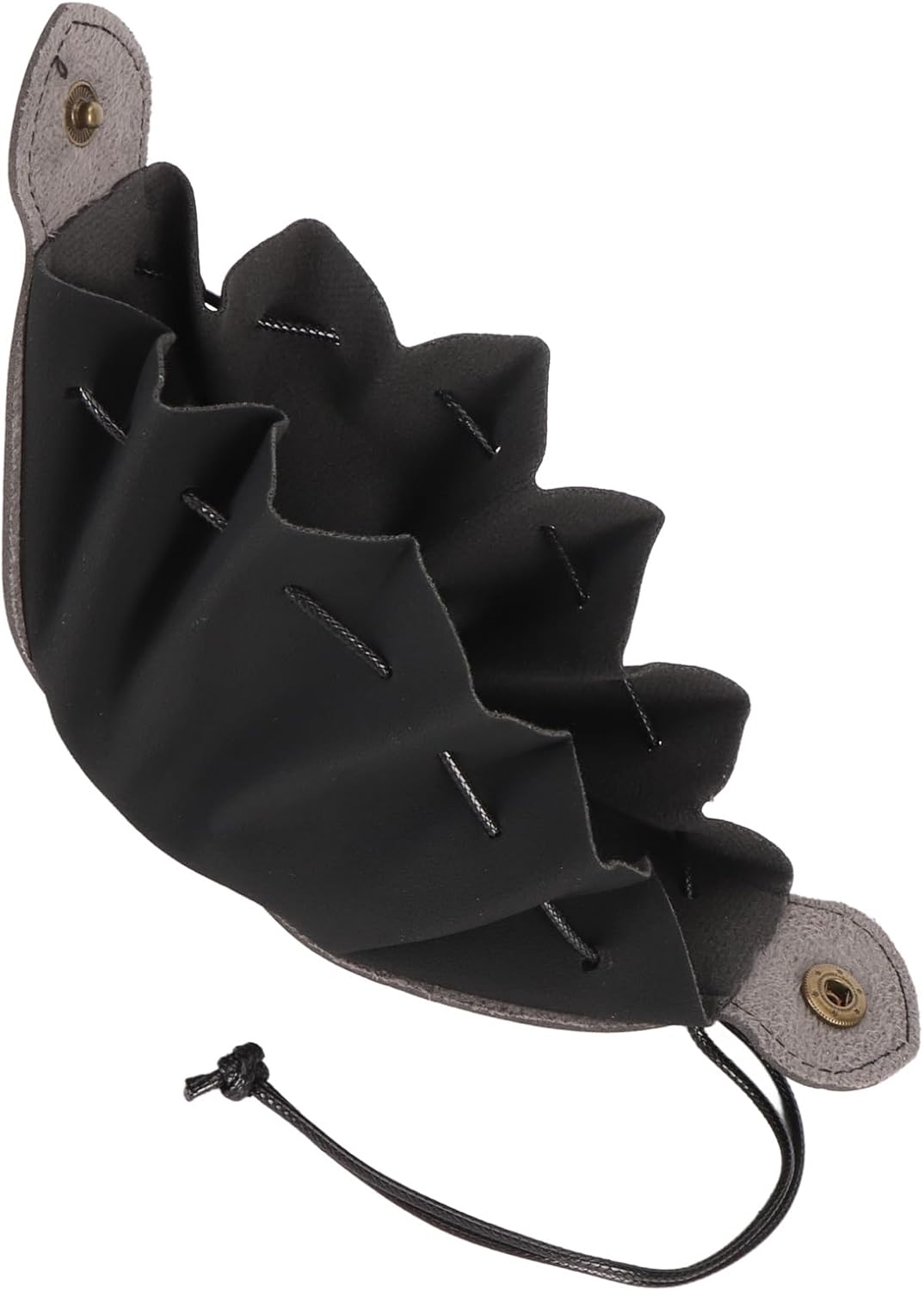 Drawstring PU Dice Bag, Black Portable PU Leather Dice Bag Slingshot Pouch for Small Items