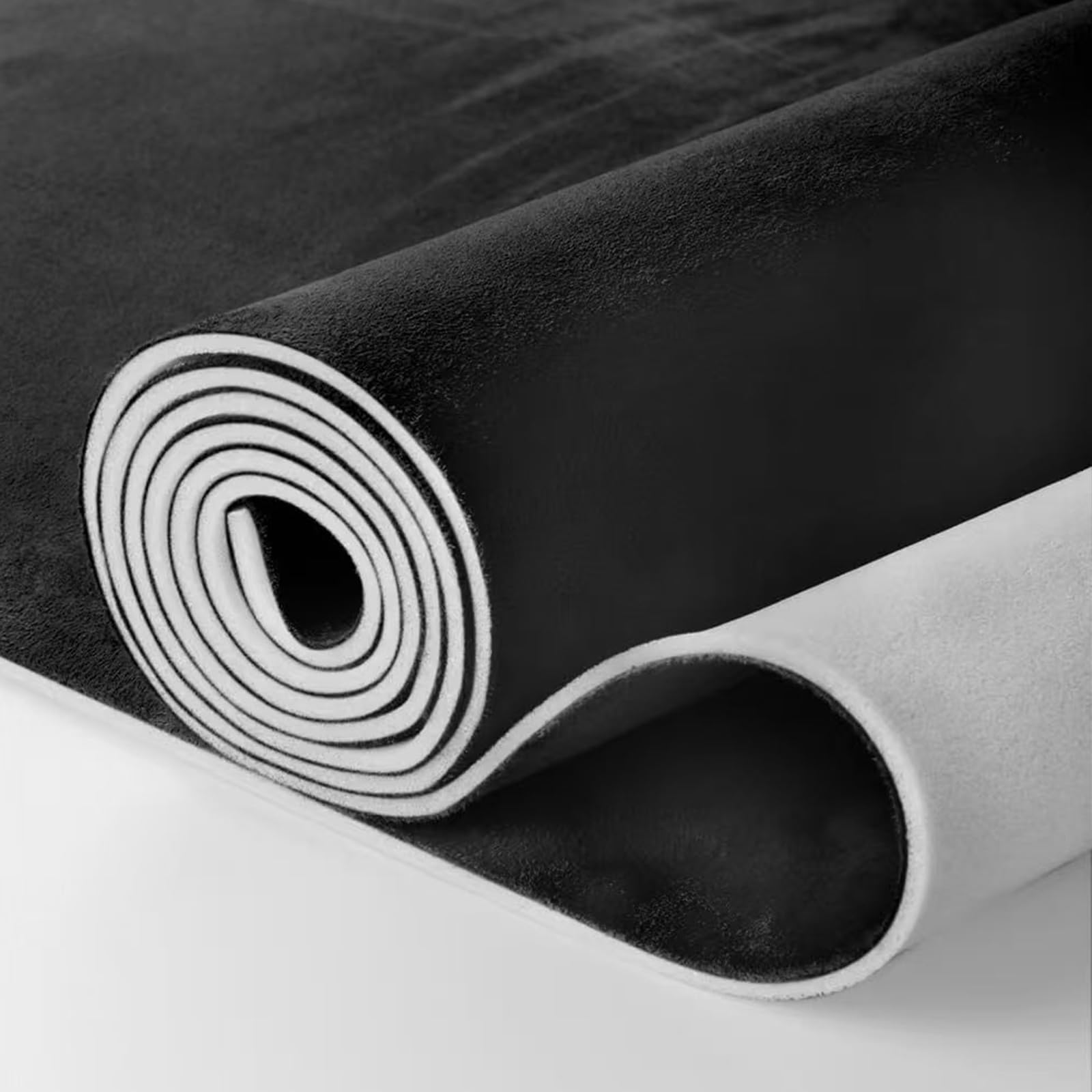 Tettoia in camoscio con dorso in schiuma per interni dell'auto, adatto per la sostituzione di cieli auto, camper, campervan e progetti fai da te (200,7 x 152,4 cm) (nero)