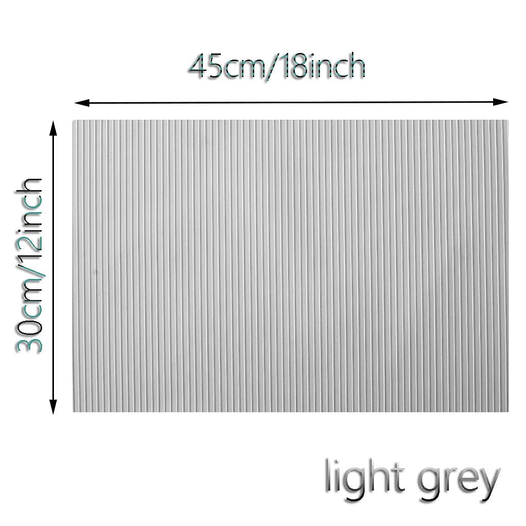 Juego de 8 manteles Individuales Resistentes al Calor, manteles Individuales Lavables Antideslizantes de Silicona Gris Claro para Cocina, decoración de Bodas, manteles Individuales rectangulares