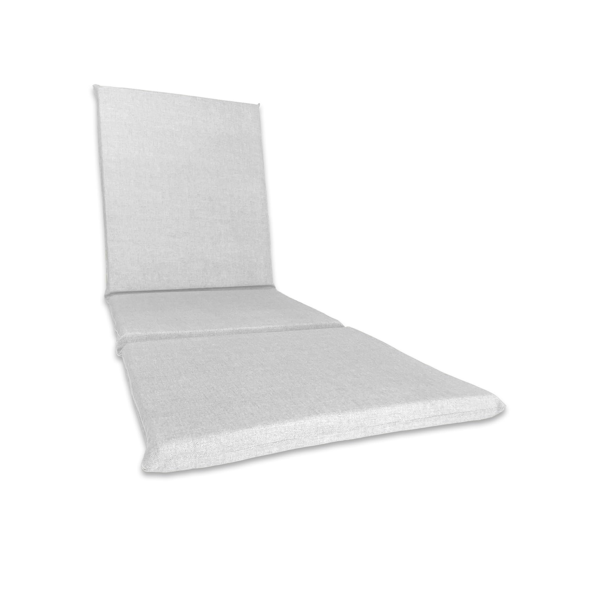 Il Tuo Artigiano Design Uscino - Colchón acolchado para tumbona, artesanal, totalmente desenfundable, fabricado en Italia, 190 x 60 cm, color blanco