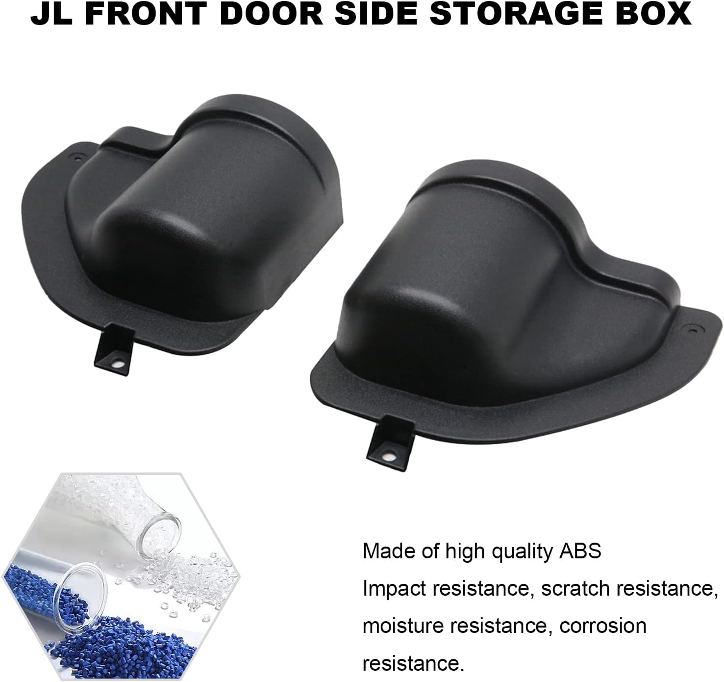 RESTBONE Door Pockets Storage Organizer Front Door Net Pockets Tray Box Interior Accessories Caddy Compatible with 2018-2023 Jeep Wrangler JL JLU & 2020 2021 2022 2023 Jeep Gladiator JT, 2 Pack image 2