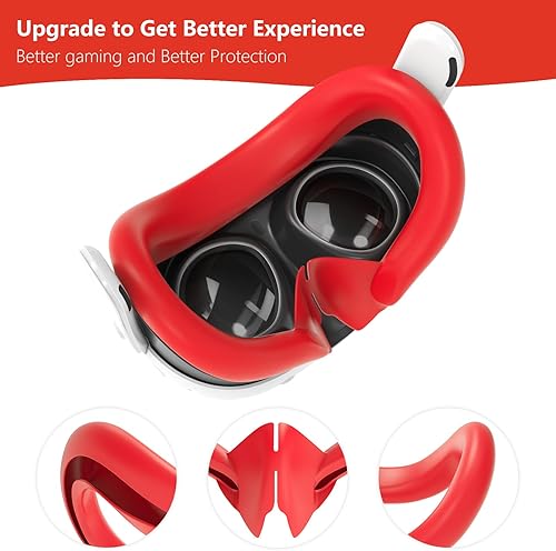Miniatura 3 de Silicone VR Face Cover for Quest 3 Original Headset, Face Pad Face Cushion Compatible with Meta Oculus Quest 3 Face Cover Skin Accessories