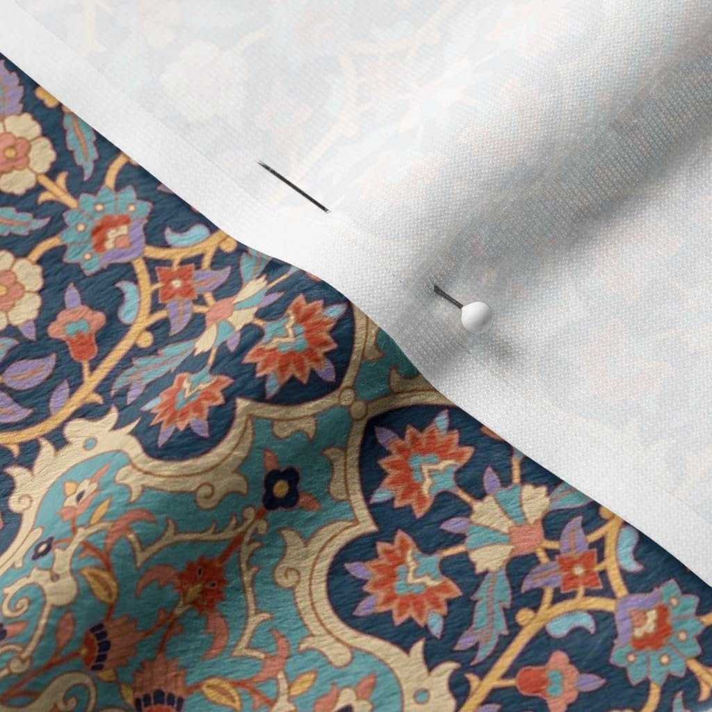 Spoonflower Fabric - Victorian Art Deco Damask Floral Antique Style Printed on Minky Fabric by The Yard - Sewing Baby Blankets Quilt Backing Plush