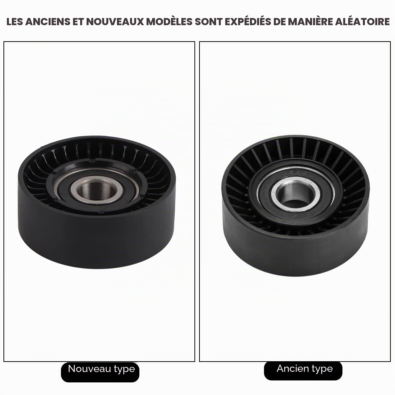 Poulie de tendeur de courroie, poulie de tendeur de courroie de voiture en plastique d'ingénierie 11281433571 adaptée pour E36 E46 E34 E39 E60 E61 E38 E65 E66 E83