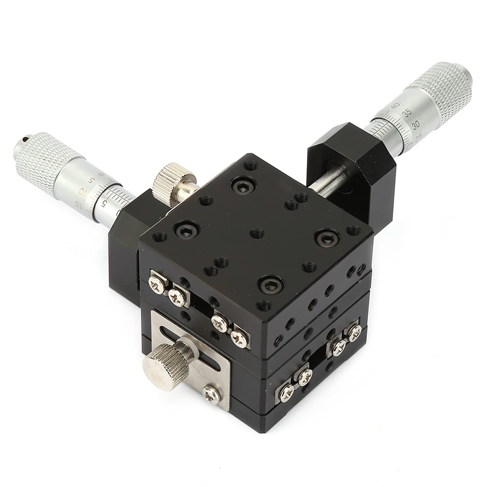 Manual X-Axis Linear Translation Stage - 60x60mm Platform, Cross Roller Guide, Micrometer Fine Adjustment