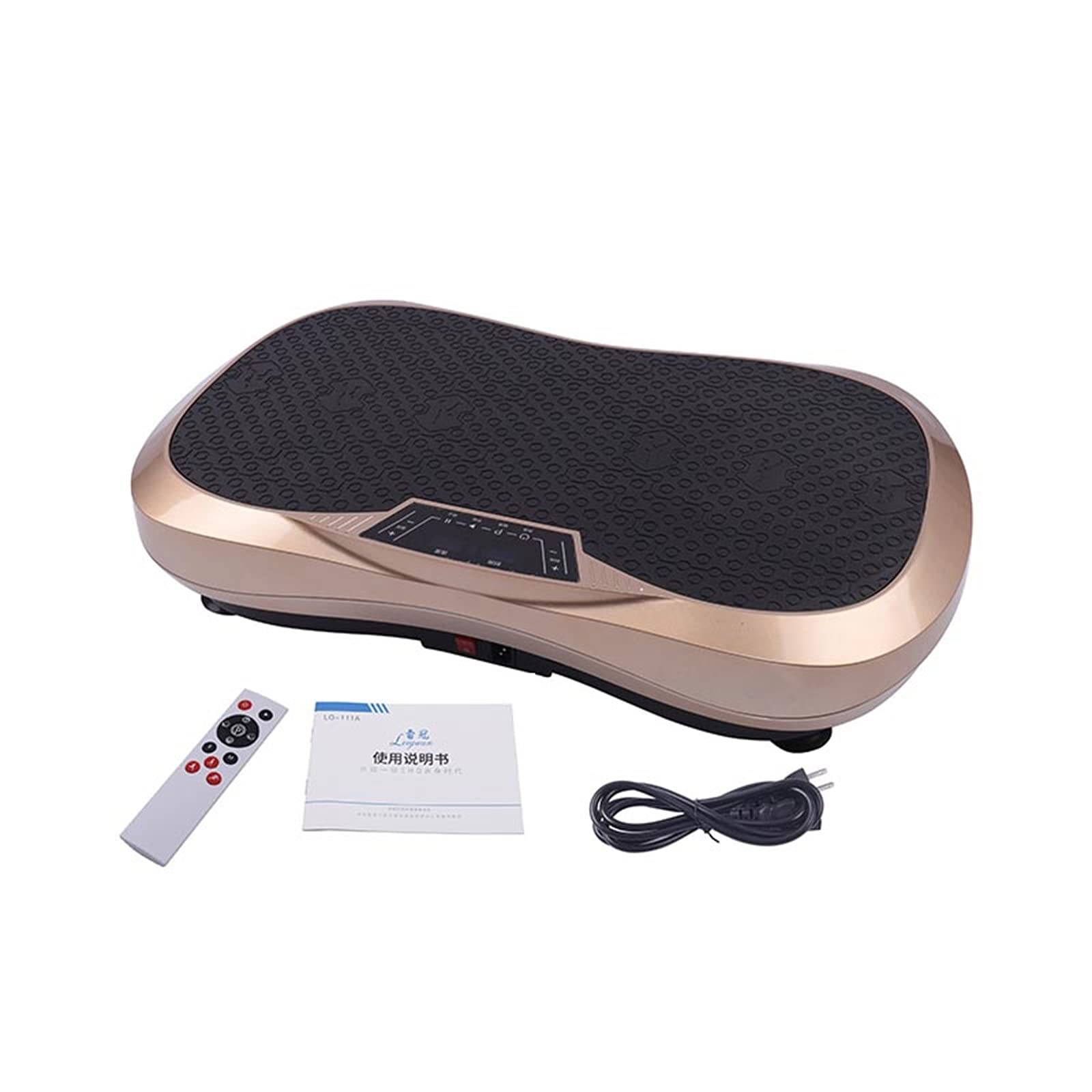Máquina de Ejercicios por Vibración, Fitness PV-100 - Placa Vibratoria con Potencia De 200W Y 9 Programas, Incluye Cordones Elásticos, Óptima para Adelgazar con Vibración Y Ejercicios Musculares, Co