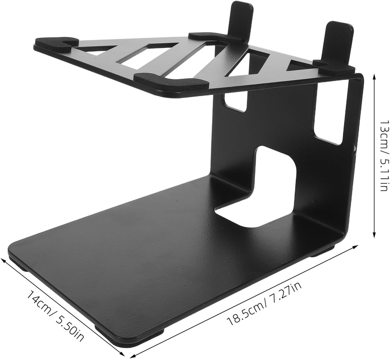 BESTYASH Metal Desktop Speaker Stand with Shock-Absorbing Silicone Edge Protector 18.5x13x14cm Speaker Mount for PC Gaming and Bookshelf Audio for Studio Equipment