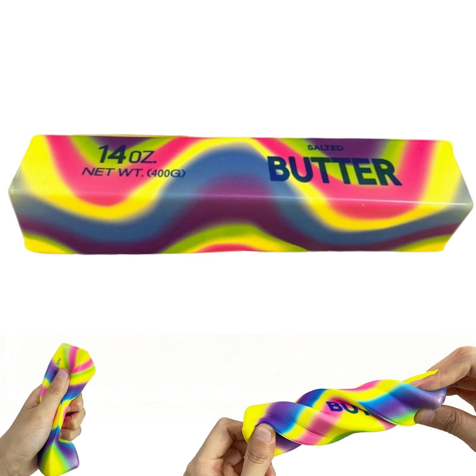 23CM Giant Butter Squishy, Jumbo Big Butter Stress Ball, Cute Sensory Fidget Stress Balls for Adults Stress & Anxiety Relief, Ideal for ADHD, Autism, Office Desk, Classroom & Party Favors (D1)