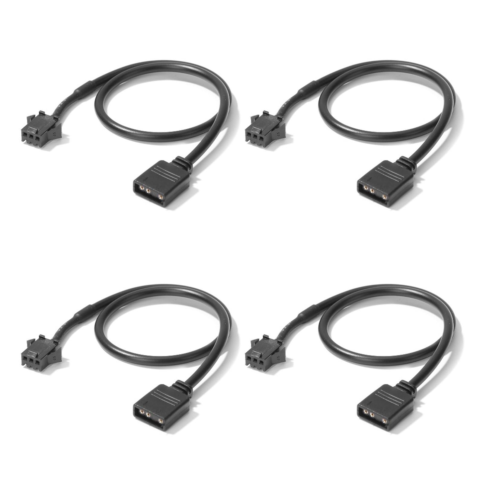 Cavo di conversione adattatore da 30 cm 5 V 3 pin a 12 4(4pcs 3P male)