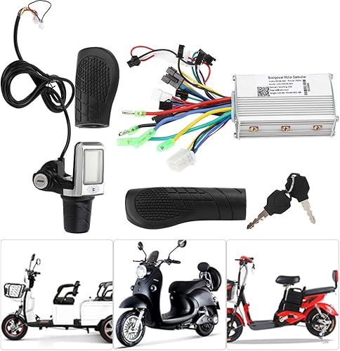 Miniatura 6 de Controlador eléctrico de bicicleta, juego de medidor de control de scooter eléctrico, medidor dividido LCD, juego de agarre del acelerador sin