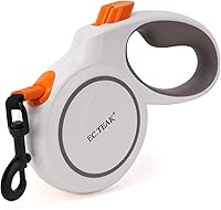 Vista 6 de Retractable Dog Leash, Dog Leash Retractable for Medium/Large Dogs up to 110 lbs, Strong Nylon Tape, Tangle Free, One-Hand Brake, Large White