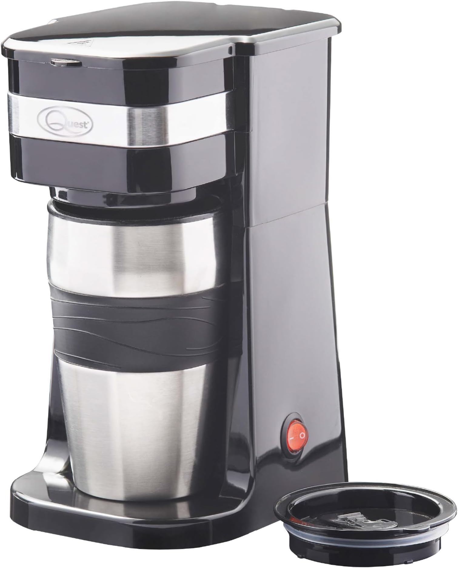 35189 Filter Coffee Machine/Portable Travel Filter Coffee Maker / 420ml Capacity/Thermal Travel Mug Included/Works with Ground Coffee & Coffee Pods/Instant Espresso & More