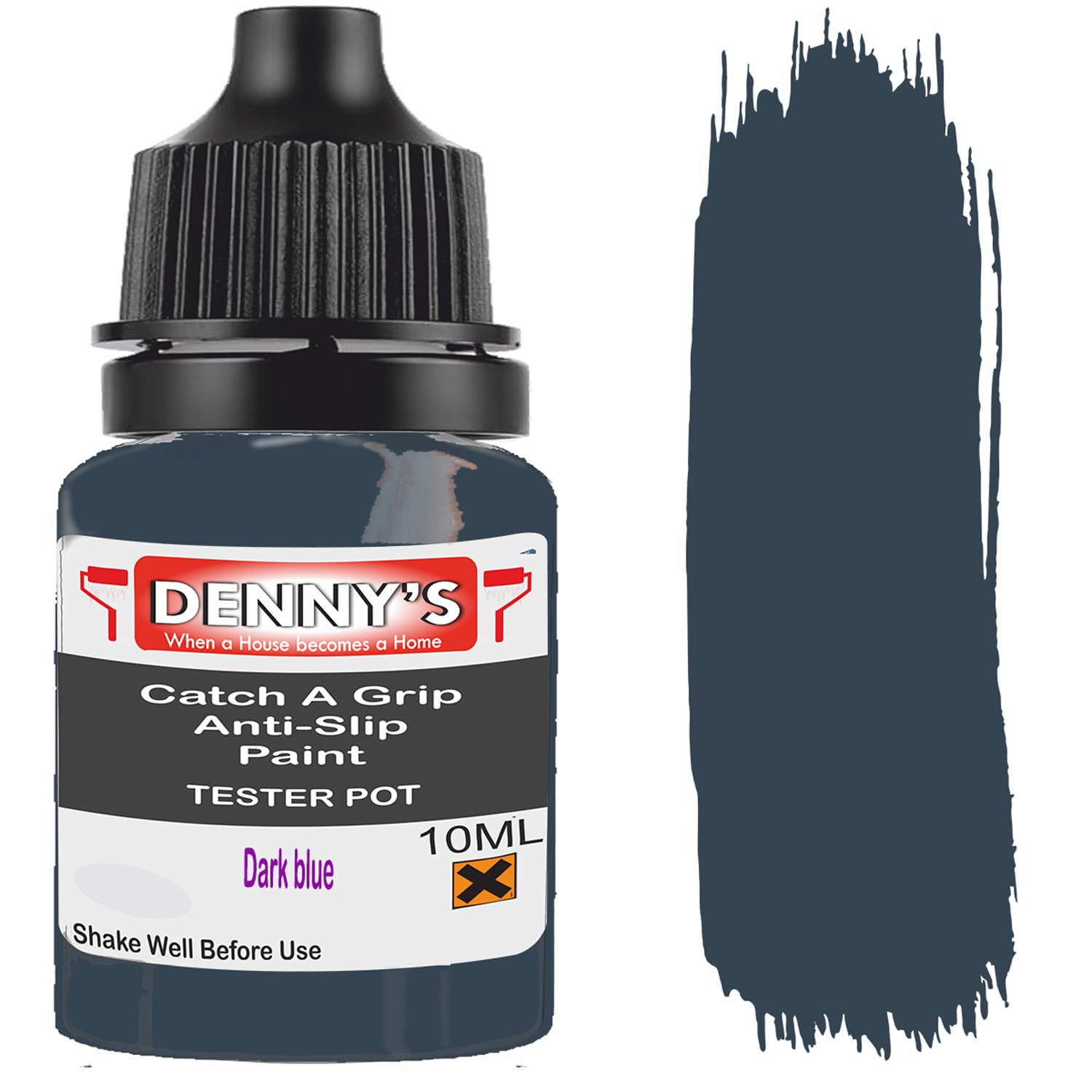 SCOOBYS PAINTS BACK IN THE MIX Catch A Grip Anti Slip Floor Paint – Non Slip Coating for Steps, Railings & Garages – 170 Colours, High Adhesion, Quick Dry, Multiple Sizes (Dark blue, 10ml Tester Pot)