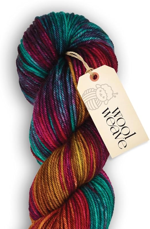 Worsted Weight Yarn - 100% Extrafine Merino Wool Yarn for Knitting & Crocheting - Hand Dyed, Ultra-Soft & Warm - 100g Skein, 180 Yards - Machine Washable
