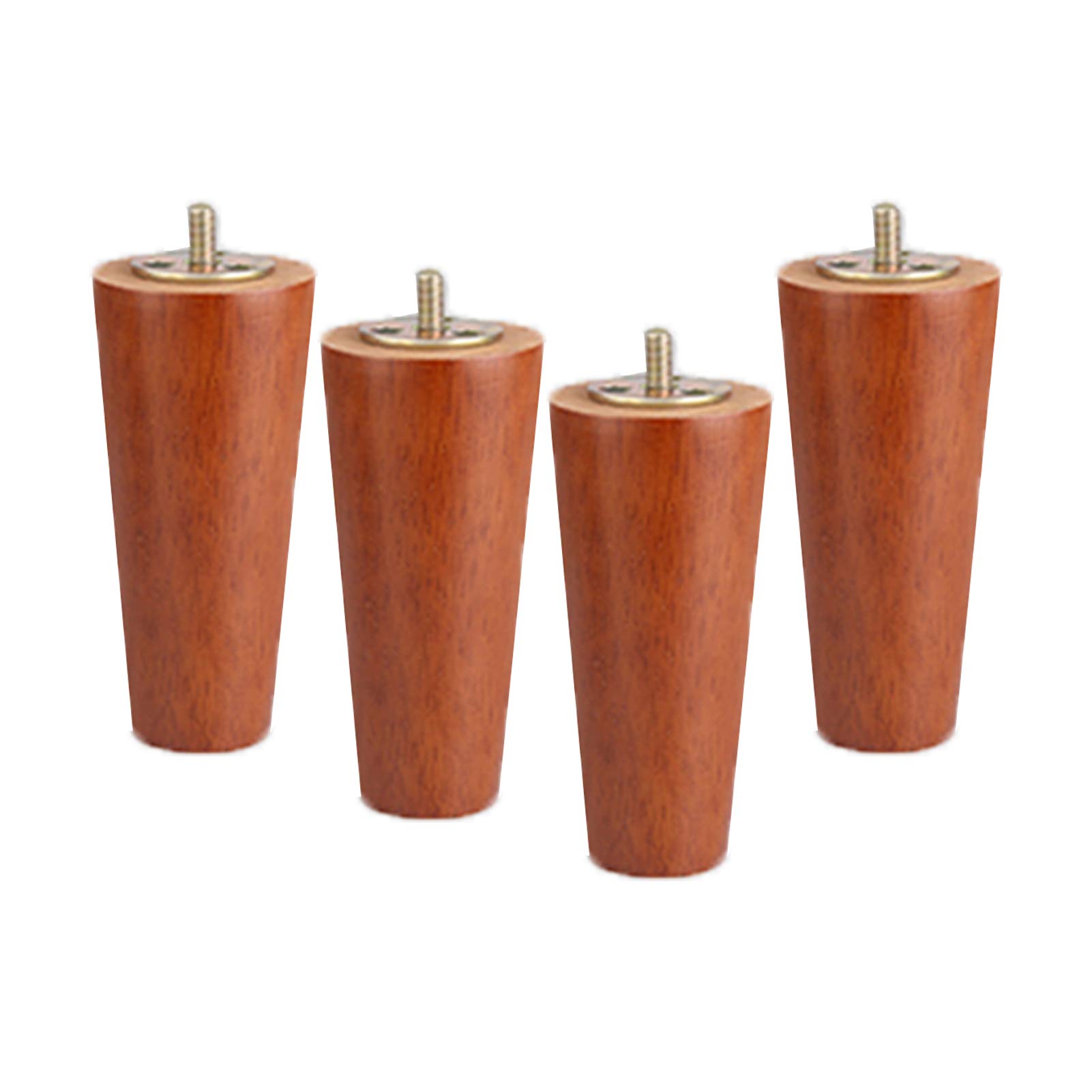 Set di 4 piedini conici per mobili in legno di noce, per divano, tavolo, letto, armadio, vite M8, 80 cm, migliora l'arredamento della tua casa con elegante elevazione