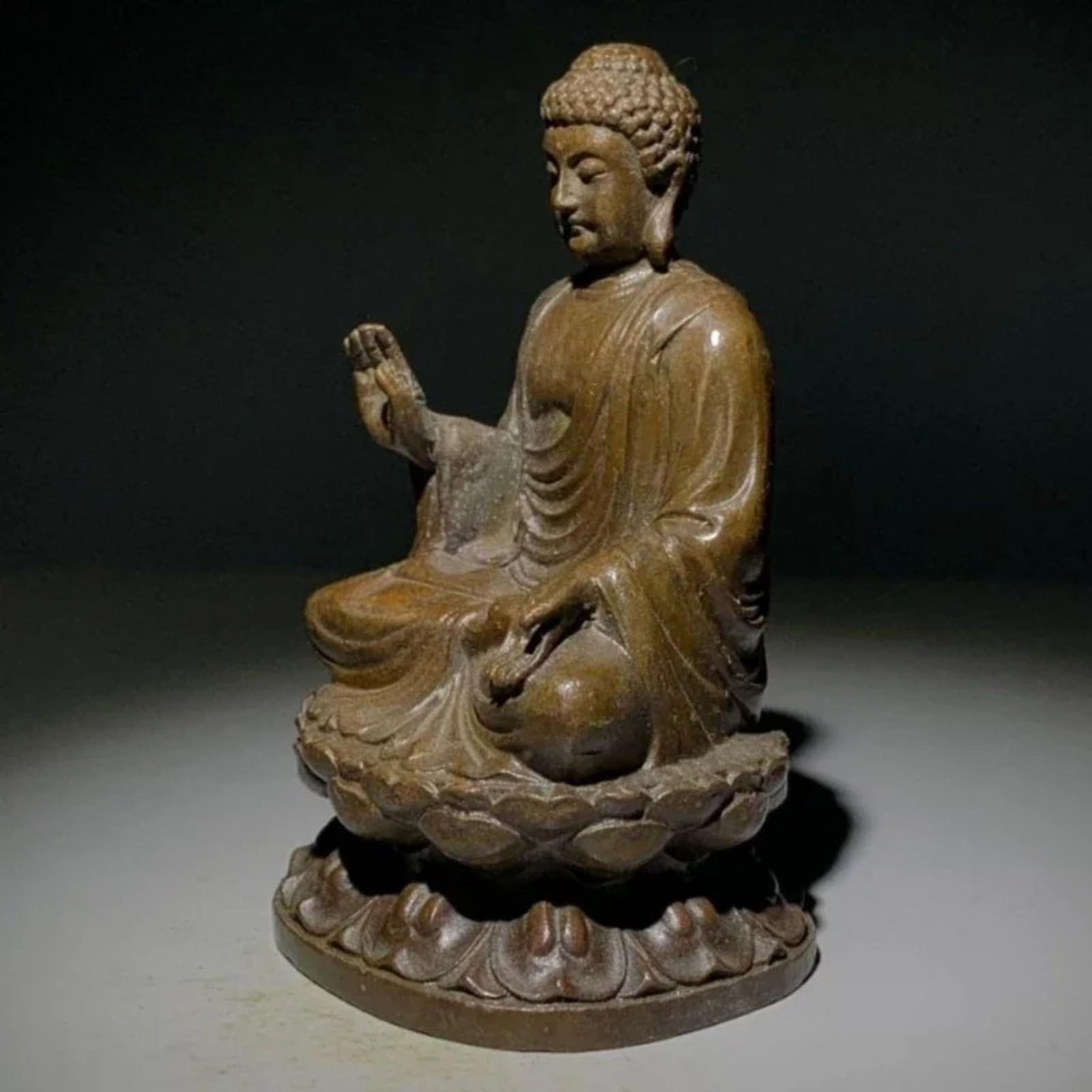 Imitazione di bronzo antico statua di Buddha ornamenti da tavolo, 10 cm, decorazione per la casa Feng Shui regali artigianali
