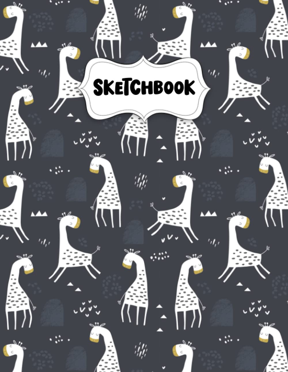 Sketchbook: Pretty Giraffe Sketch Book for Drawing: Blank Sketch Pad for Drawing for Kids: Sketchpad for Drawing for Kids, Bleed Proof Art Sketch Book 8.5 x 11