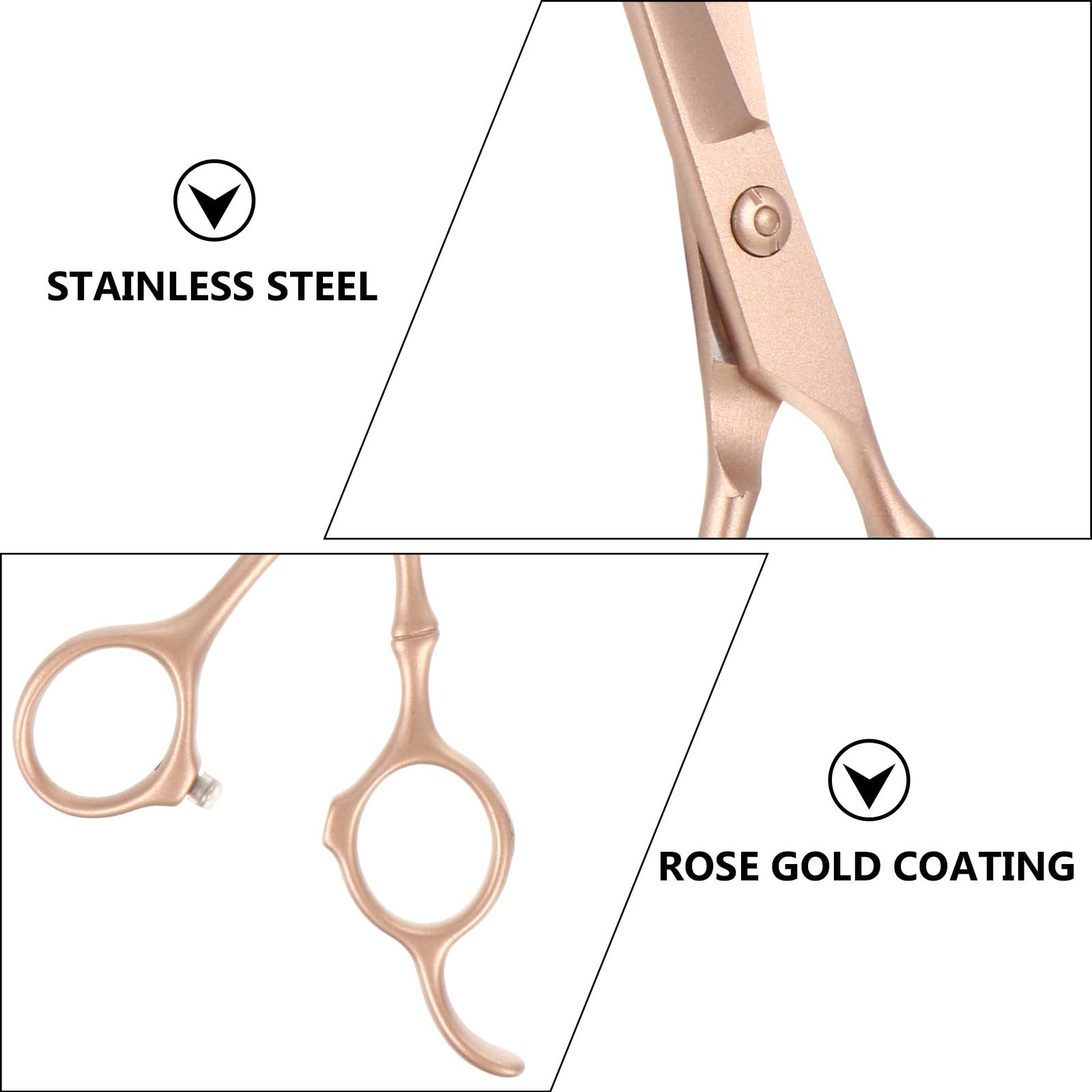 Friseurschere 6 Zoll aus Edelstahl, 2 Stück, Goldfarben, Elegant