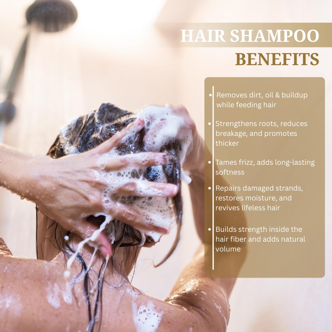 Shampoo| Hair Fall Control for Thicker Hair | Strengthening, Give Smooth & Strong Hair| Body Wash | Moisturizing For Softer, Smoother Skin| Body lotion & Shampoo combo pack 2L | For Men & Women 3