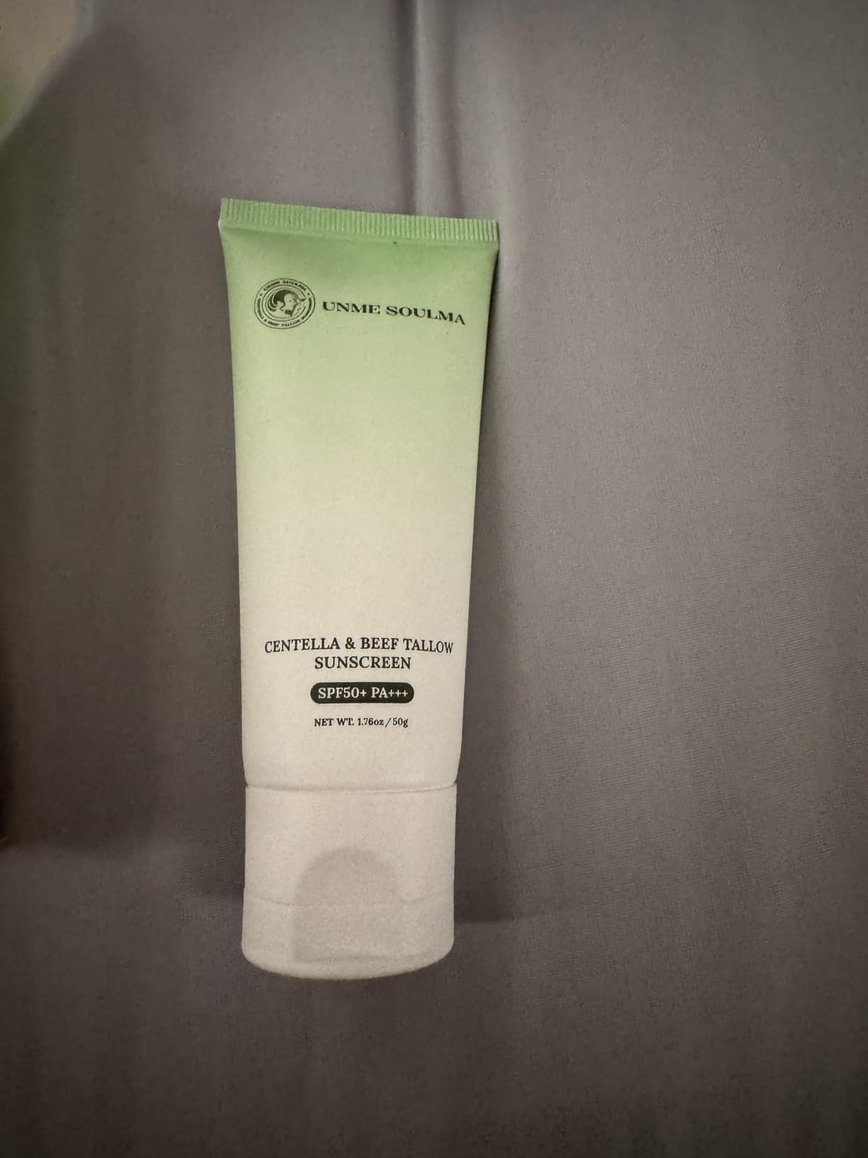 UNME SOULMA Centella Sunscreen SPF 50 | with Beef Tallow & Zinc Oxide Sun Protection, Skin Care & Moisturizing 3 in 1, Mineral Sunscreen for Face & Body, Water-Resistant, Vacation Travel Size (1.76oz / 50g)