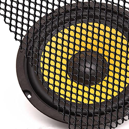 Image of Silver Universal 40 inchx13 inch Car Grill Mesh - Aluminum Alloy Automotive Grille Insert Bumper Rhombic Hole (Black 3x6mm)