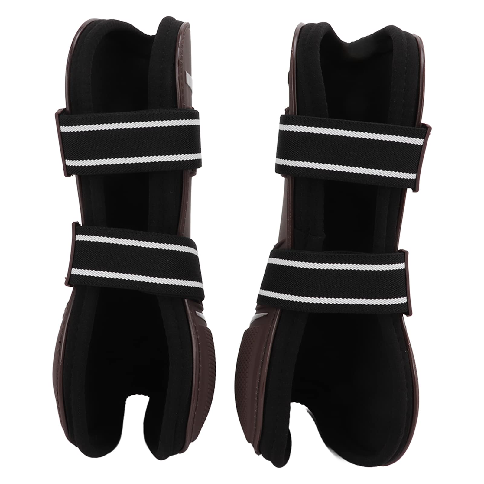 Gavigain Horse Leg Guard Soft Elastic Breathable Protective Horse Boots Equestrian Equipment (Brown Front Legs XL)