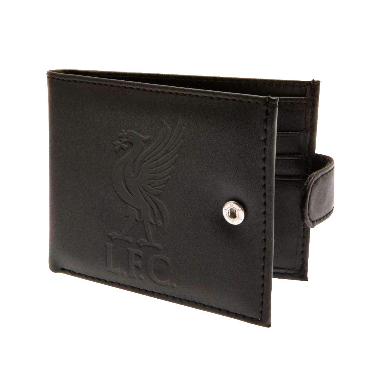 Liverpool FC Official RFID Embossed Leather Wallet (One Size) (Black)