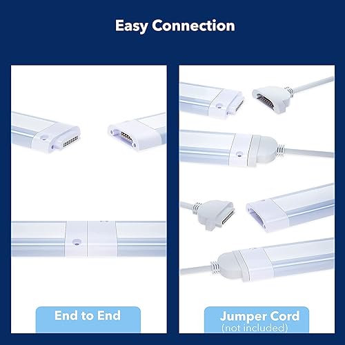 Miniatura 6 de Kit de iluminación para debajo del gabinete, luces regulables para debajo del mostrador, luz blanca y de color, barra LED inteligente funciona con