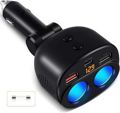 Amazon Oowolf シガーソケット 2連 100w 3ポート 2ソケット 12 24v 2usb 1type C Pd給電ポート Quick Charge 3 0 搭載 急速充電 カーチャージャー 増 設 配線不要 シガーライター分配器 各種 Iphone Android Pc ヒューズ交換可能 ブラック 独立スイッチ付き Amazon Oowolf シガーソケット 2連 100w 3ポート 2ソケット 12 24v 2usb 1type C Pd給電ポート Quick Charge 3 0 搭載 急速充電 カーチャージャー 増 設 配線不要 シガーライター分配器 各種 Iphone Android Pc ヒューズ交換可能 ブラック 独立スイッチ付き