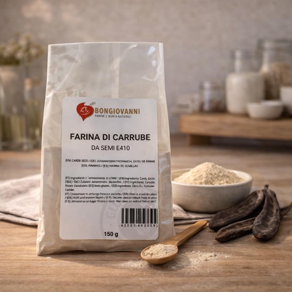 Bongiovanni Bontà Naturali Farine de Graines de Caroube Sans Gluten 150 g