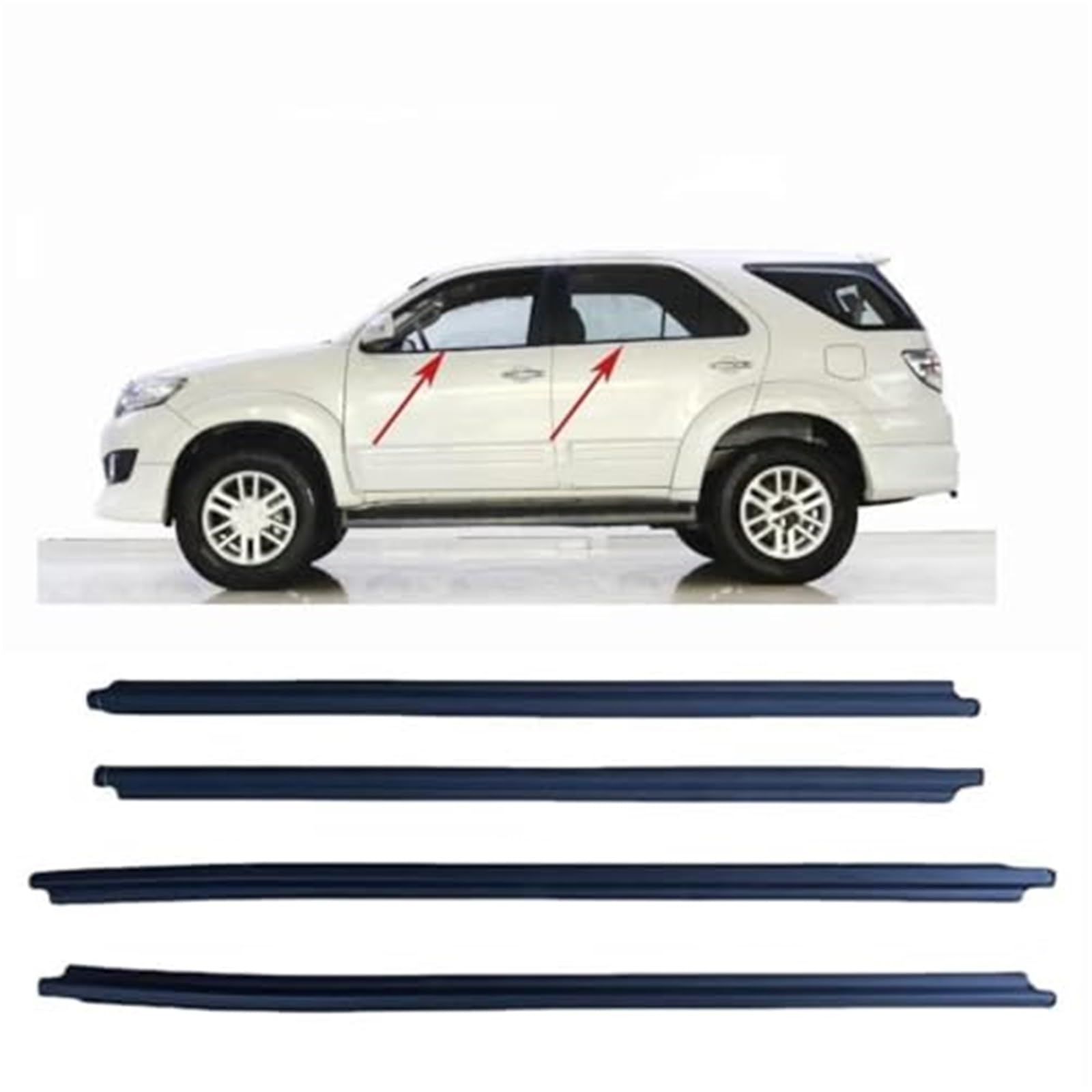 Ochraniacz krawędzi drzwi samochodowych, do Toyoty, fortuner 2004-2015 Gumowa uszczelka szyby okiennej Pasek uszczelniający drzwi Uszczelka do dachu samochodu