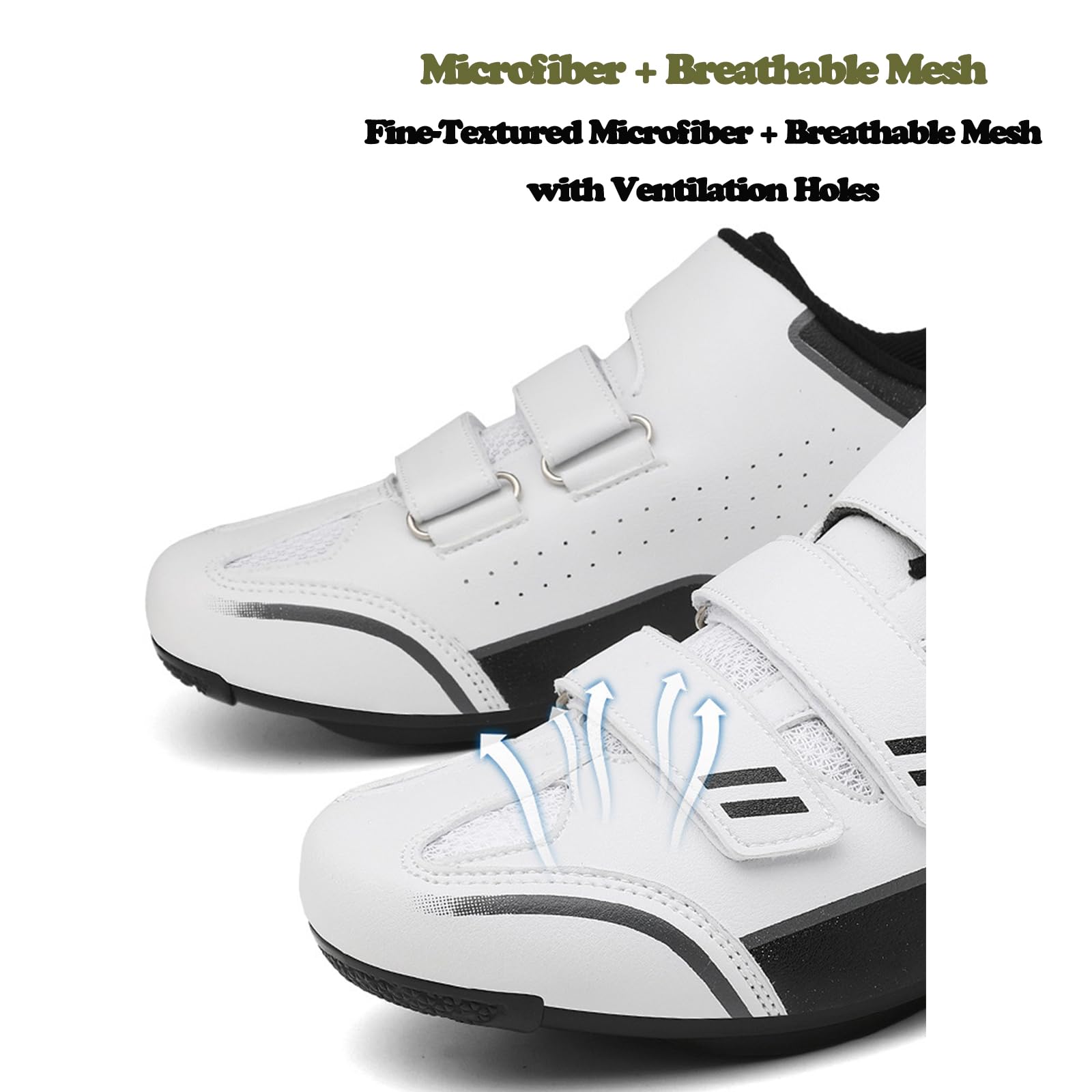 Surwin Chaussure VTT Homme Antidérapant, Chaussures de Cyclisme Plat Confortable Respirant, Chaussure VTT Sneakers Femme Serrage Réglable, Accessoires Sport Extérieur Intérieur