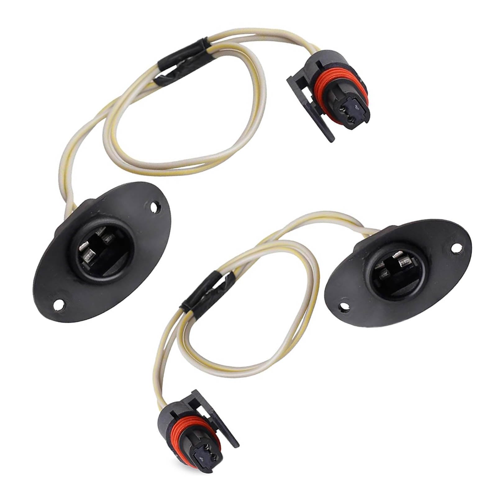 waswale Car License Plate Light Wire Harness Socket Connector, Waterproof Lighting Rear Light Socket Pigtail Plug Wire Harness Adapter, Compatible with 1994-2001 Dodge Ram 1500 2500 (Black)