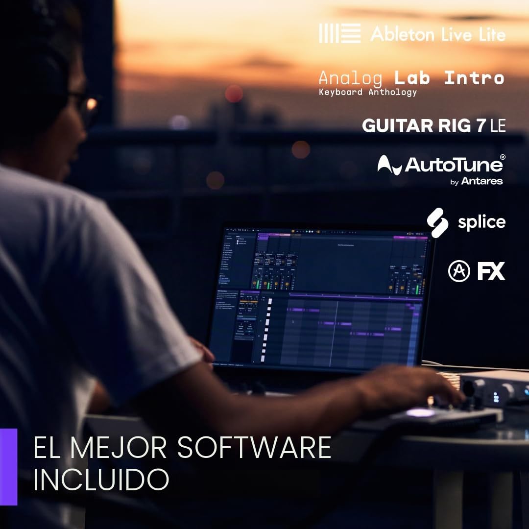 Arturia - MiniFuse 1 - Arturia - MiniFuse 1 - Interface de Audio USB Compacta con Software Creativo para Grabación, Producción, Podcasting, Guitarra - Blanco
