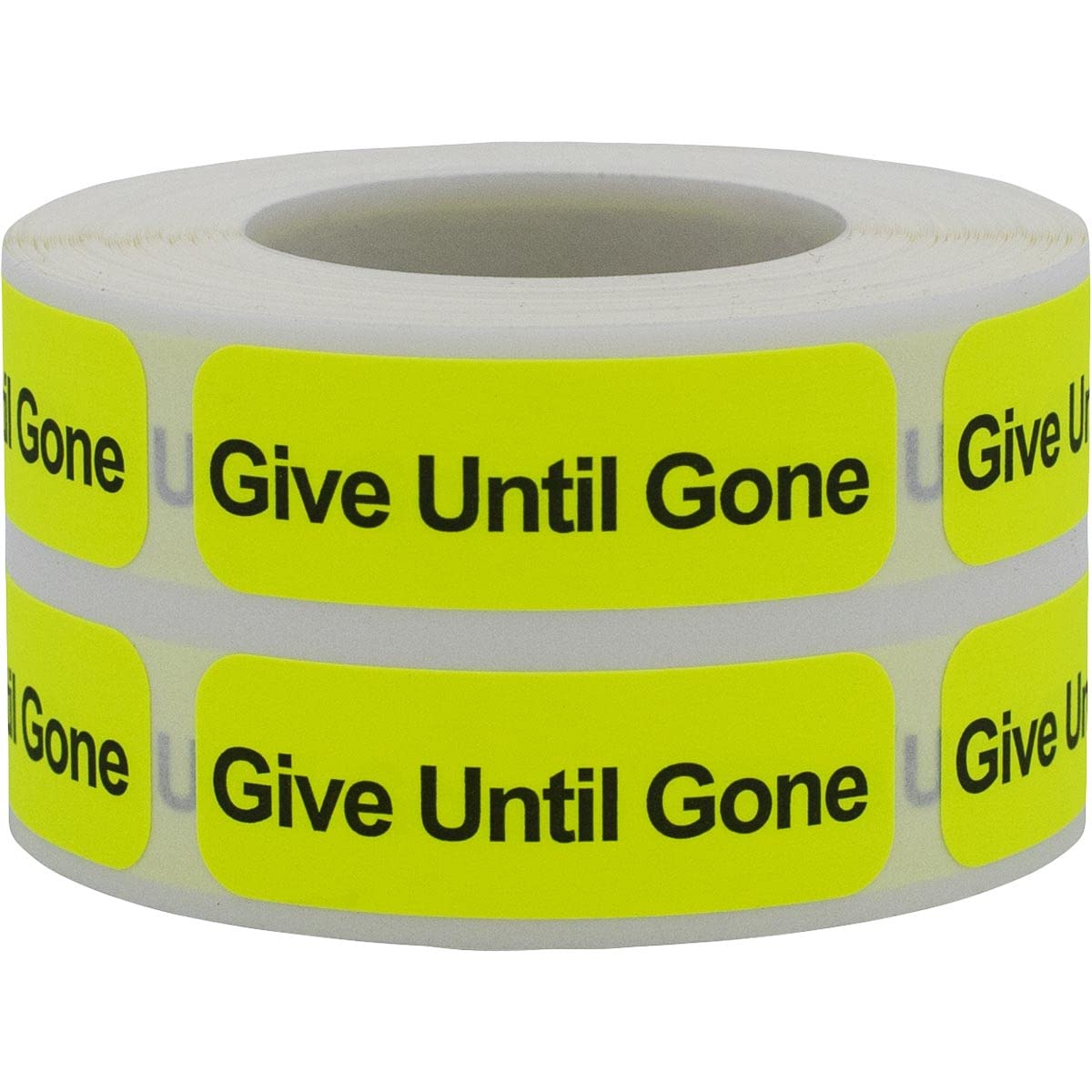 Give Until Gone Medical Healthcare Labels, 0.5 x 1.5 Inches in Size, 500 Labels on a Roll