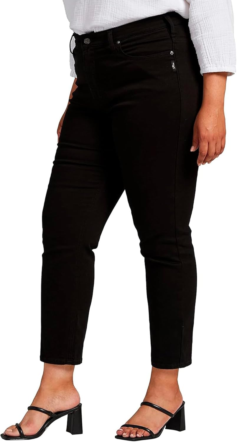 Silver Jeans Co. Womens Plus Size Infinite Fit High Rise Straight Leg Jeans - Image 2