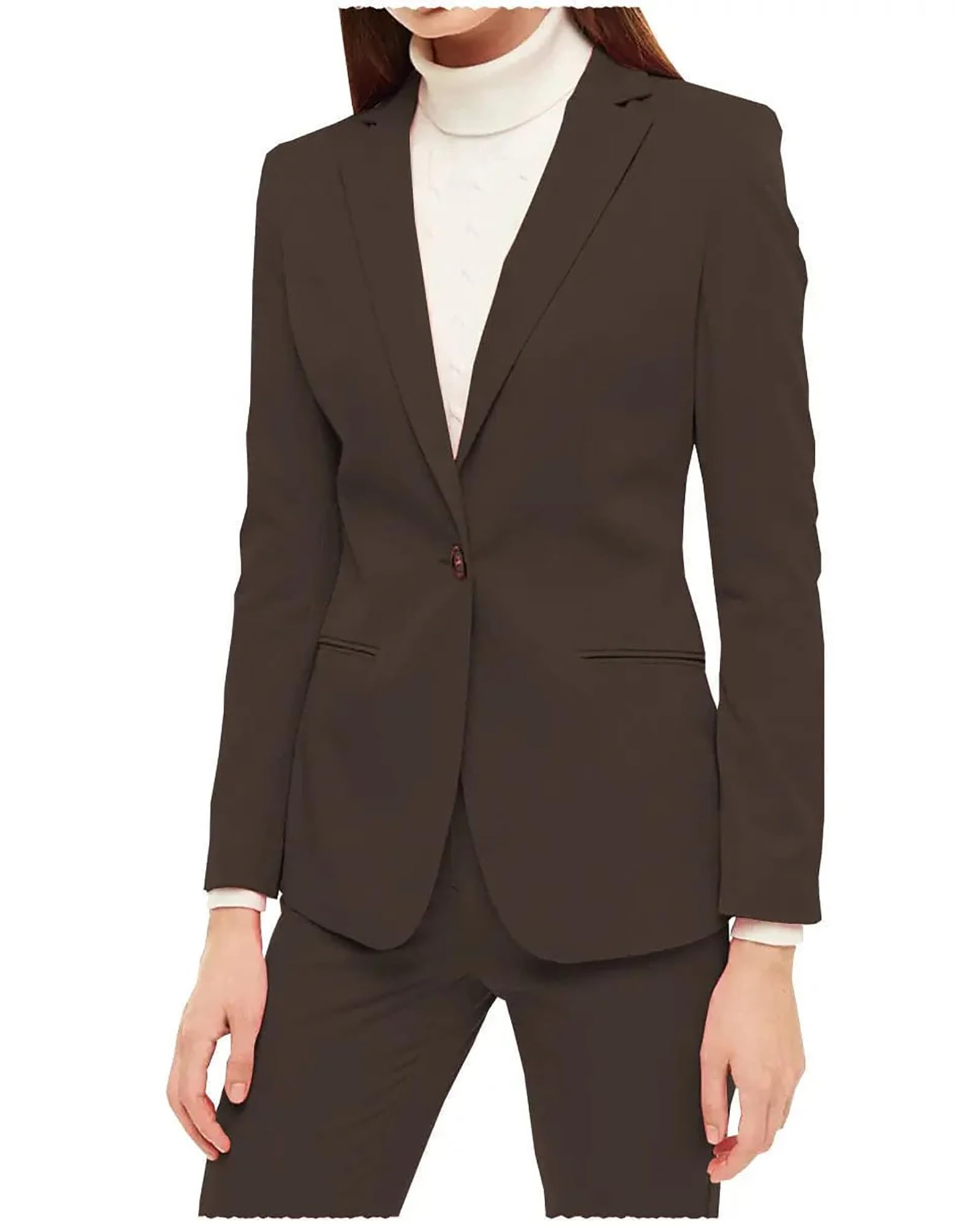 Womens Suit Casual Suits for Women 2 Piece Single Buttons Pant Suit Notch Lapel Dressy Business Blazer Pants