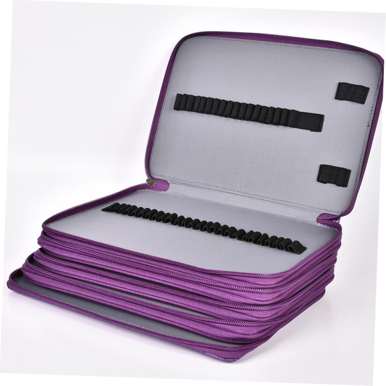 DOITOOL Portapenne Multifunzione 252 Fori Astuccio Pu Zip per Matite e Cancelleria Borsa Portaoggetti Spaziosa per Scuola e Ufficio