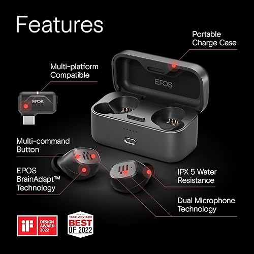 Miniatura 2 de EPOS Audio GTW 270 Hybrid True Wireless - Auriculares para juegos con llave USB-C