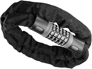 Kisangel Bike Chain Locks Combination Bike Lock Heavy Duty Chain Bike Cycling Lock Anti- Bike Chain Lock Motorbike Chain Lock Anti- Bike Lock High Security Bike Lock Safety Chain Bar