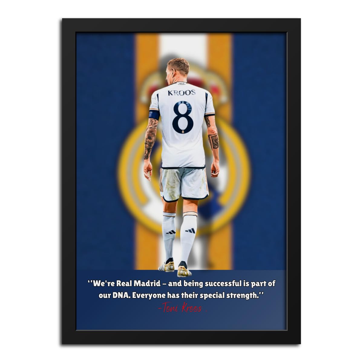 GOAT VILLA Toni Kroos Real Madrid Football Potrait For Football Fans Framed Laminated Poster Wall Hanging Wooden Photo Frames 12 X 9 Inches-image-13
