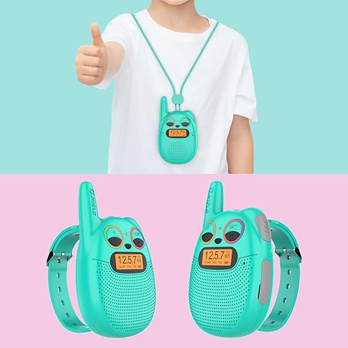 Miniatura 23 de Qniglo Kids Walkie Talkies Rechargeable, Gifts for 3-12 Year Old Girls & Boys, Walkie Talkies with FM Radio, Adventure Camping Games, Best Christmas