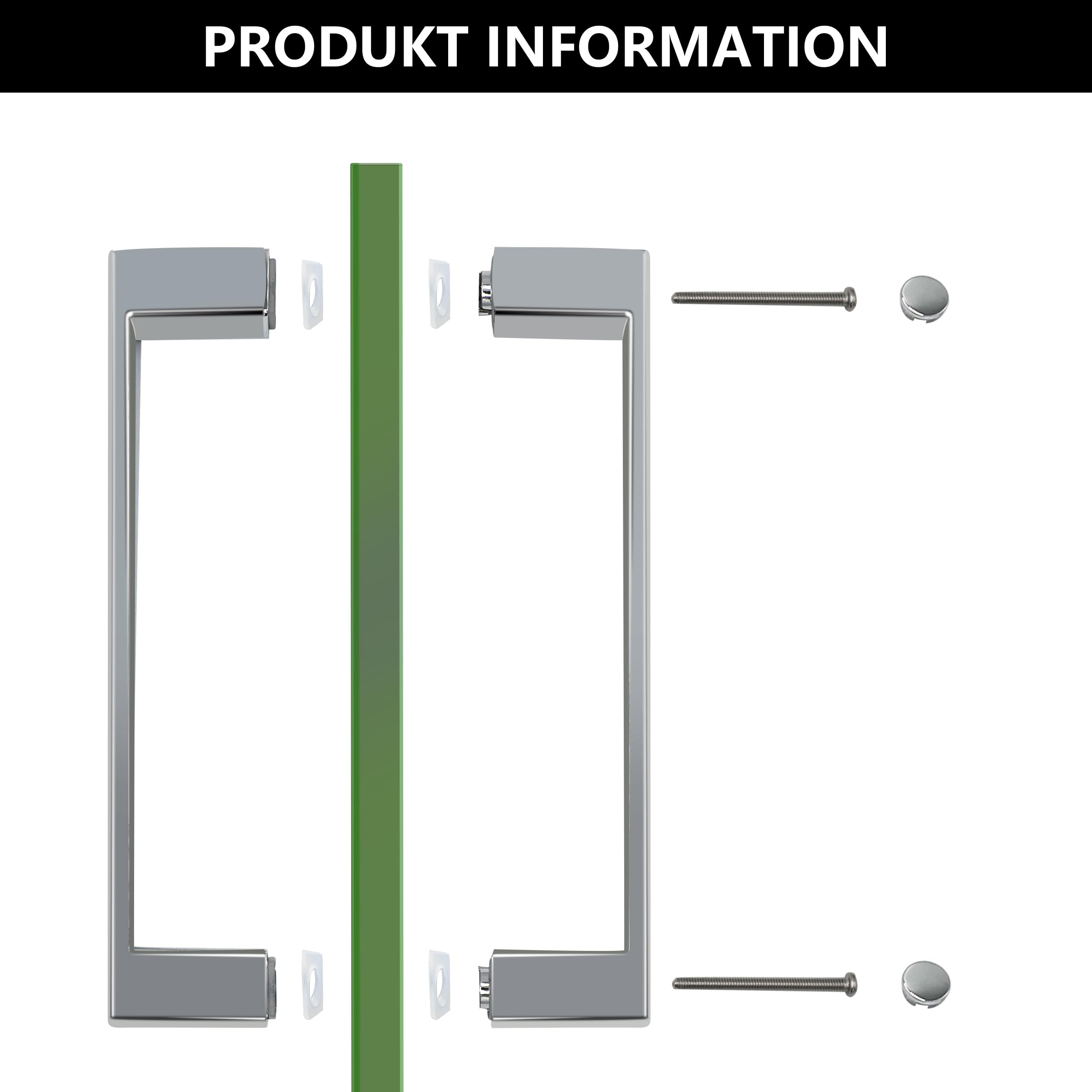 Maniglie Per Porta Doccia KEABATH - 2 Paia Cromate, Foro Da 4-10mm, Distanza 145mm, Ricambio - Foto 11