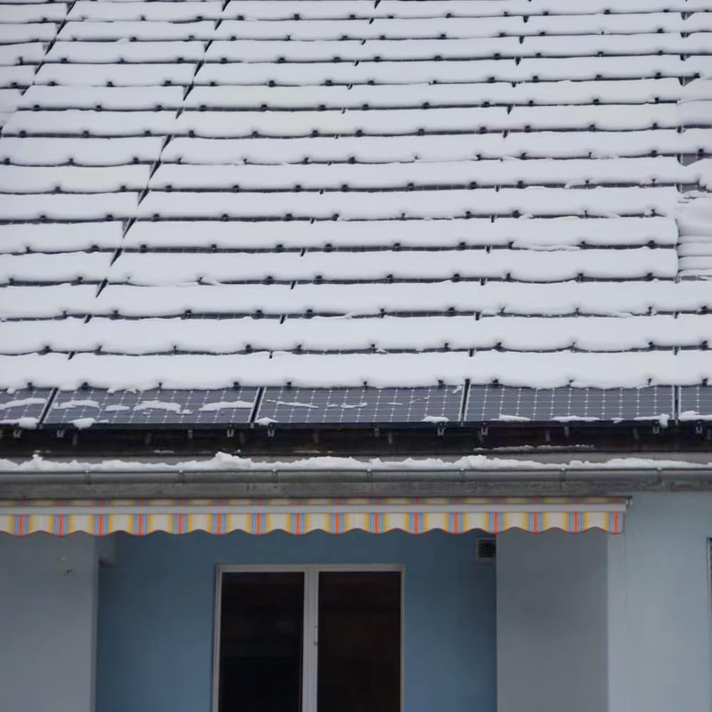 Offgridtec 24 Stk. PV Clip Schneefang für Solarmodule – Verhindert die Bildung von Schneebrettern – Optimierte Bauart gegen Schattenwurf – Edelstahl Schneefangsystem für Photovoltaik-Anlagen