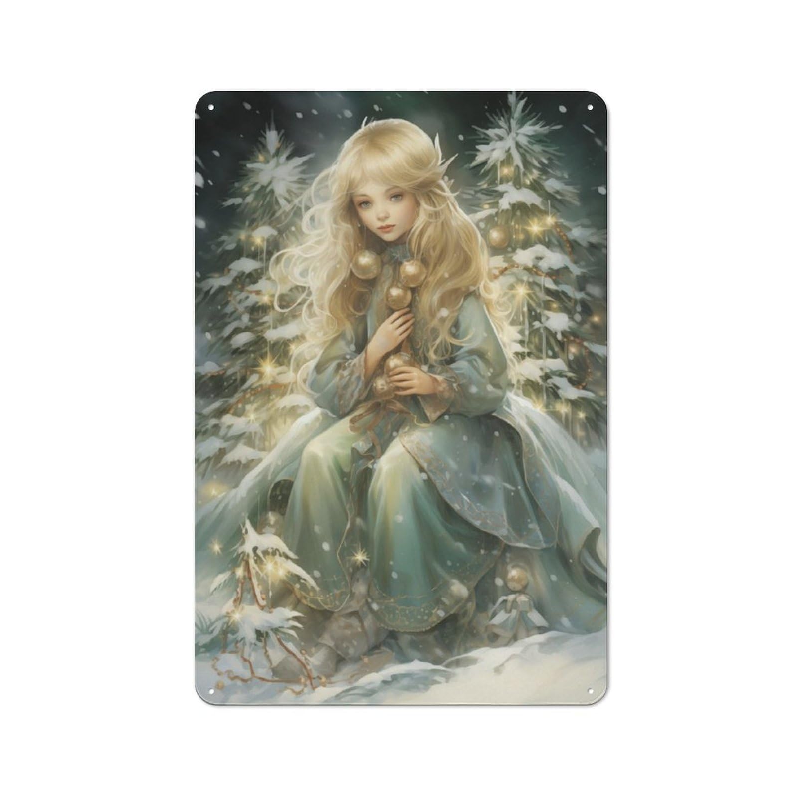 Lovely Saint Mary Printed Tin Plaque, Clean Printed Wall Decor for Breakfast Nook, Kitchen Wall And Home Cafe, 30x20cm