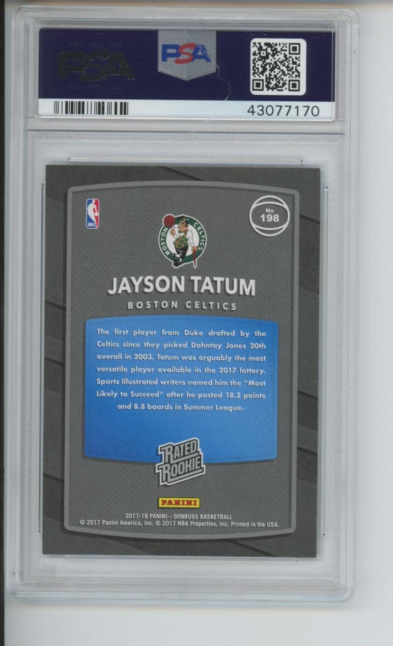 Amazon.com: 2017-18 Panini Jayson Tatum #198 Donruss Jason Tatum